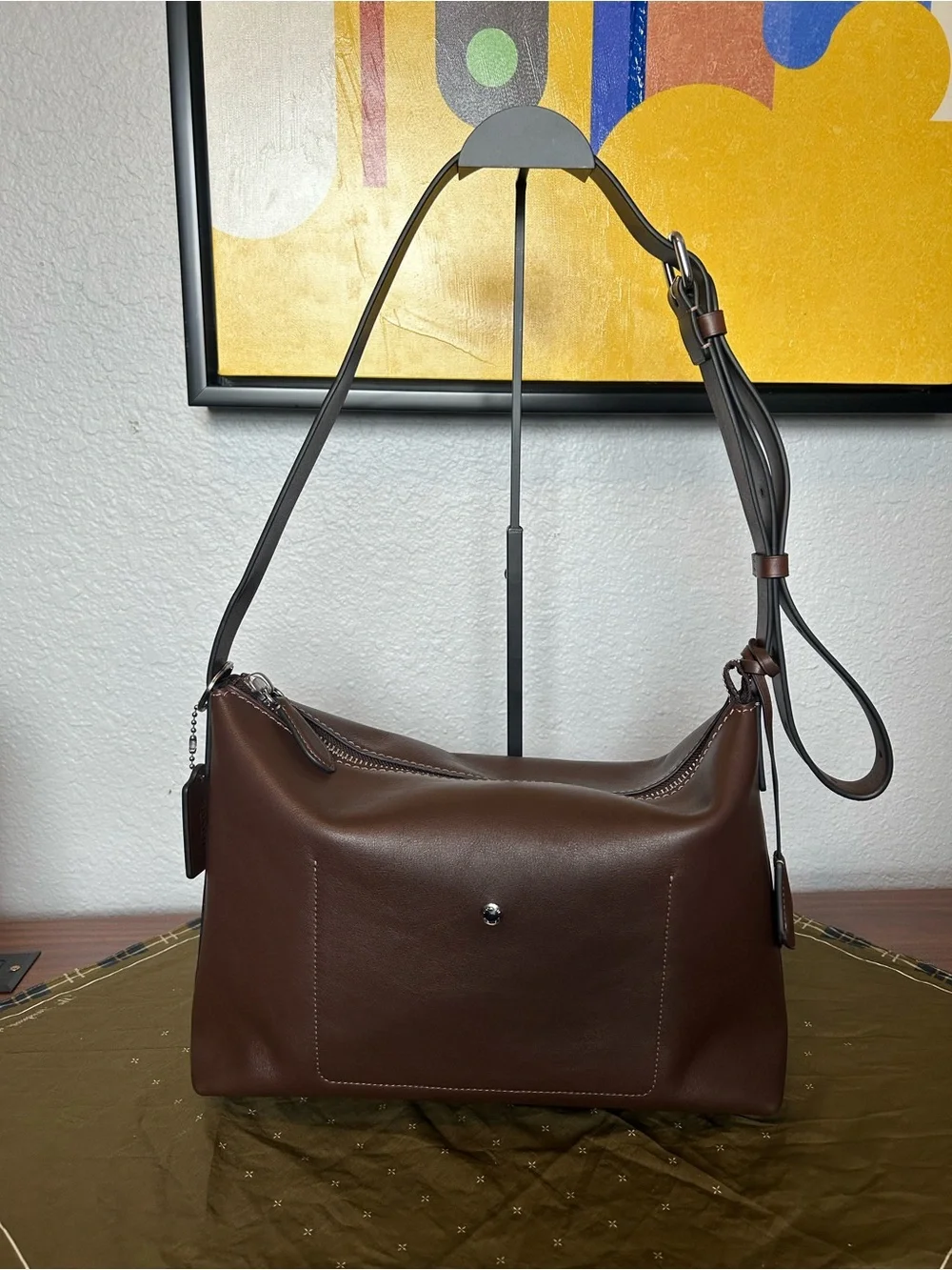 Coach Maple Brown Leather Mott 33 Messenger Bag